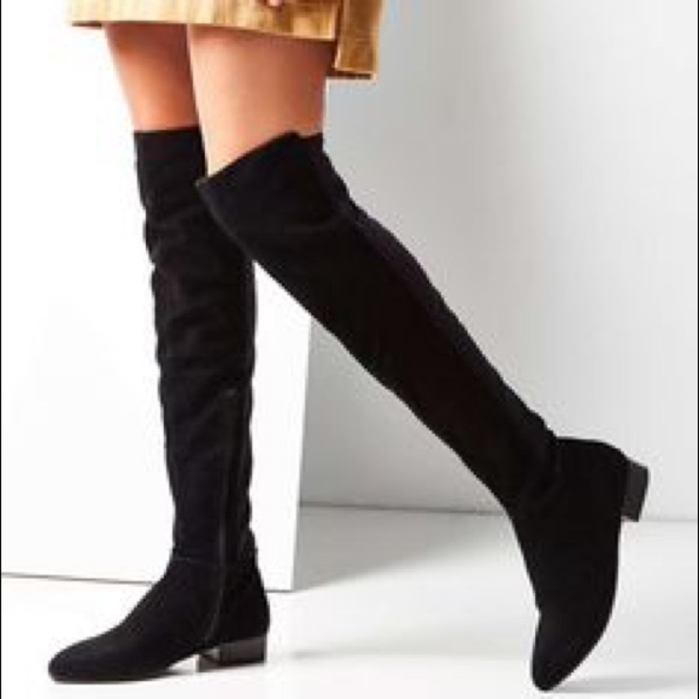 Vagabond Black Suede Over the knee Boots EUC